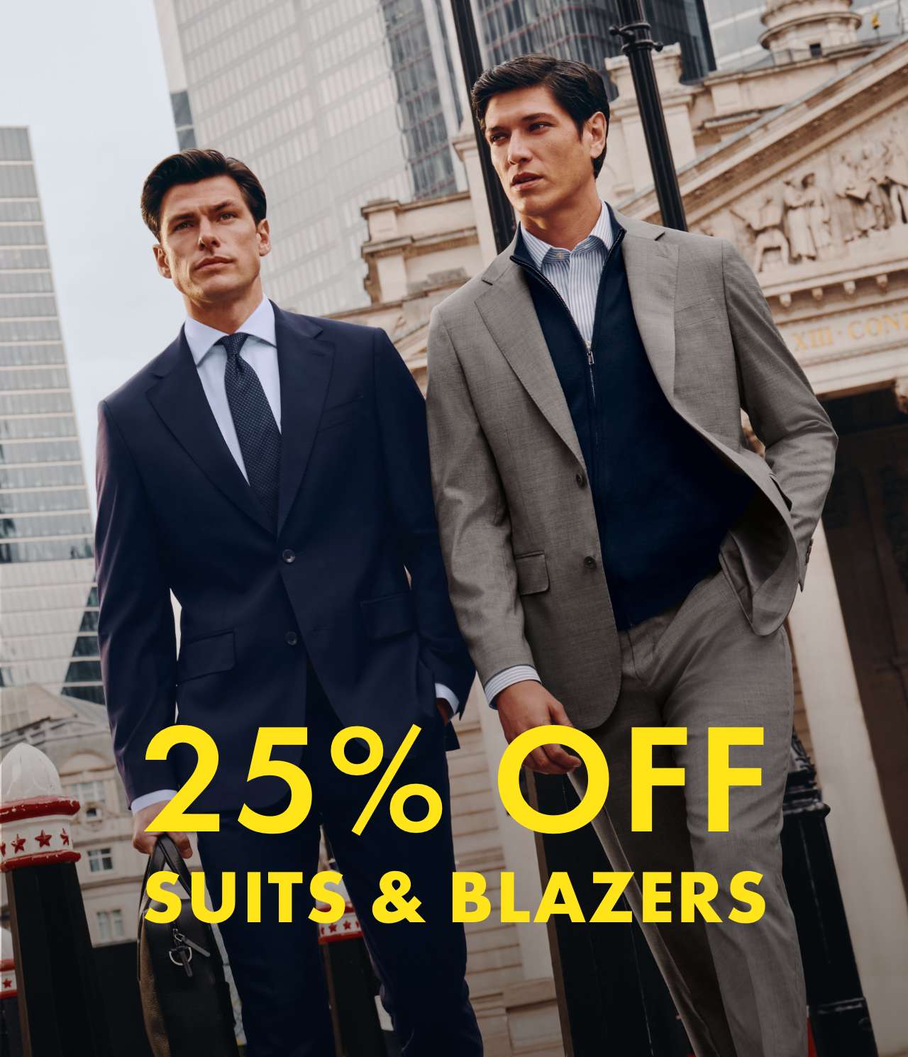 25% OFF SUITS & BLAZERS