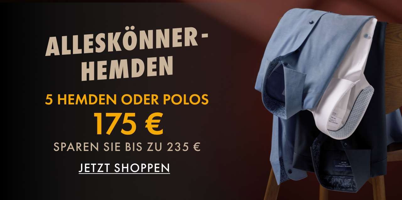 Ab sofort | 5 Hemden für 175 €!