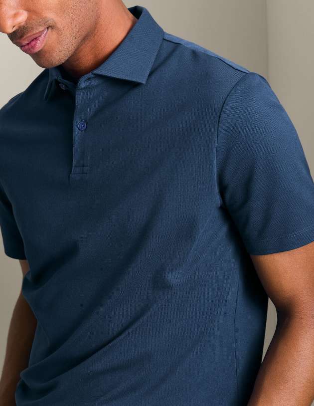 Smart Pique Polo - Petrol Blue