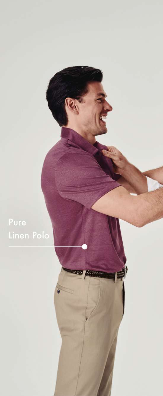 Linen Polo - Dusty Pink