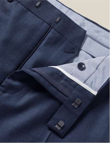 Smarte Hose mit Stretch-Textur - Jeansblau