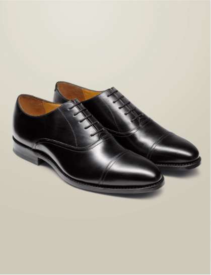 Oxford-Schuhe aus Leder - Schwarz