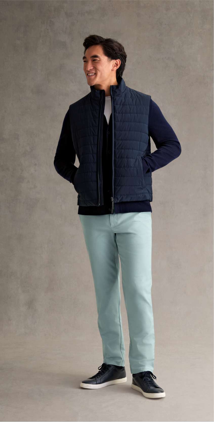 Leichte Steppweste - Marineblau