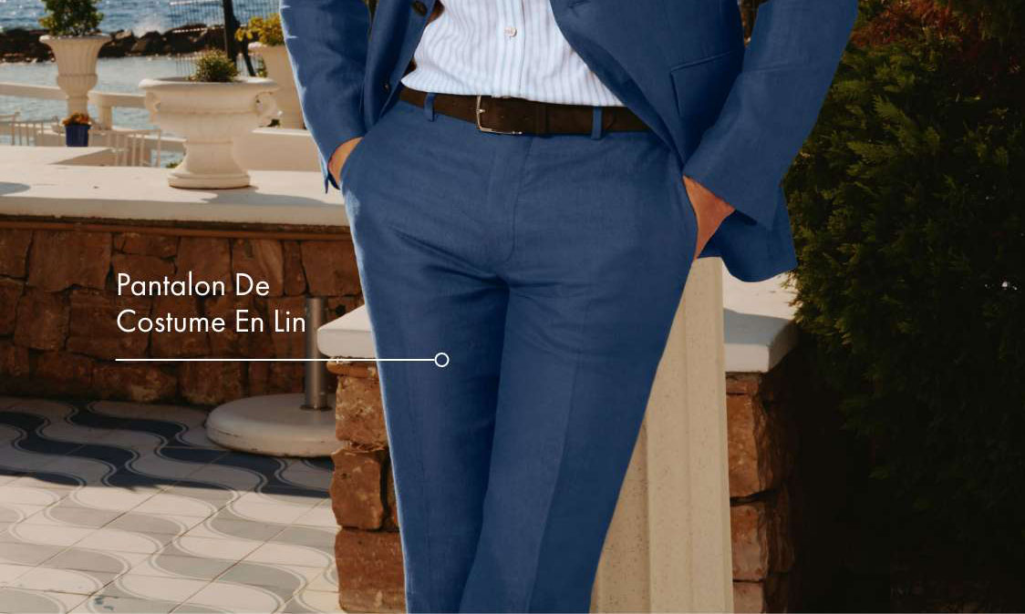 Pantalon de costume en lin