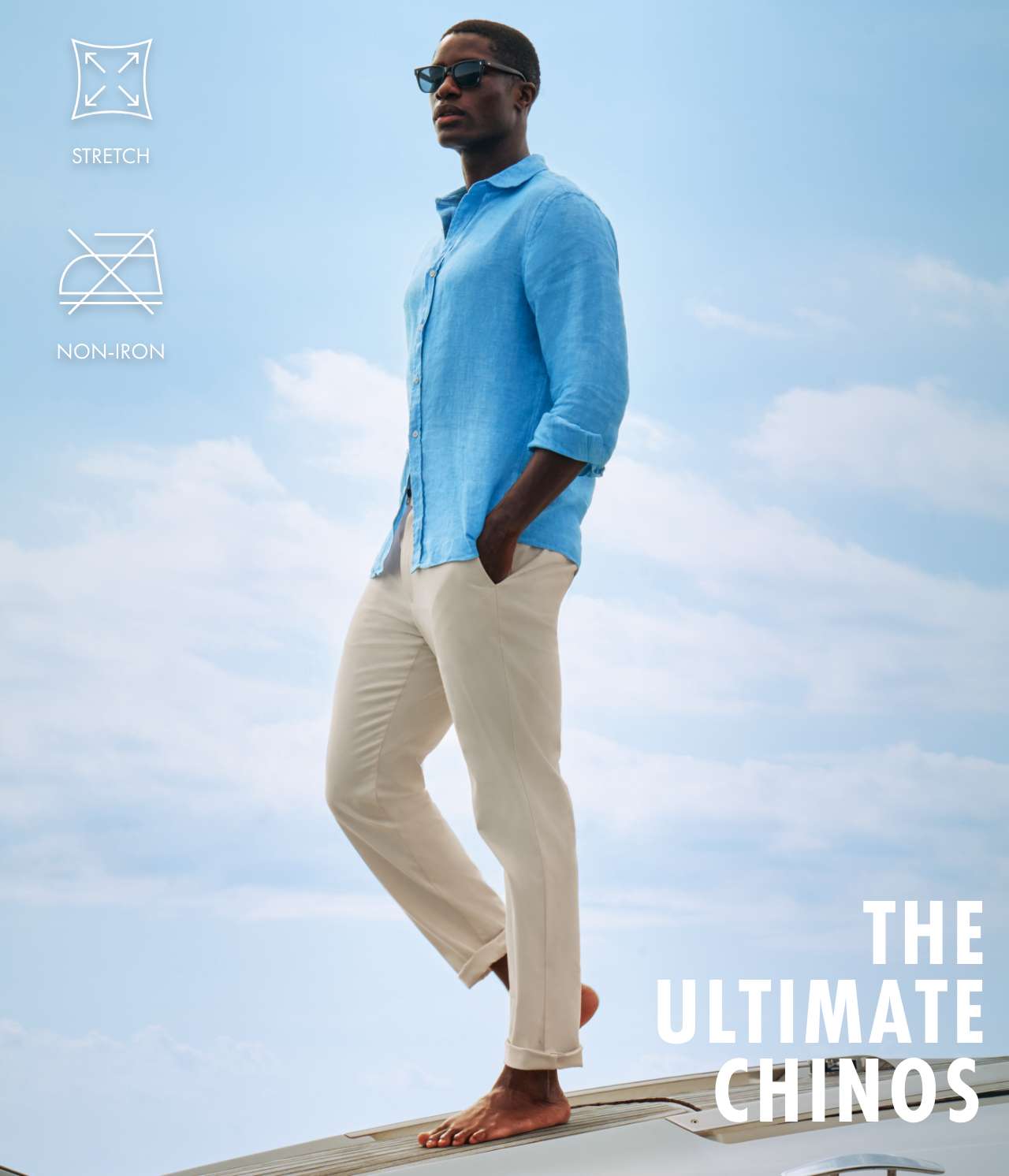 Ultimate Non-Iron Chinos - Ivory