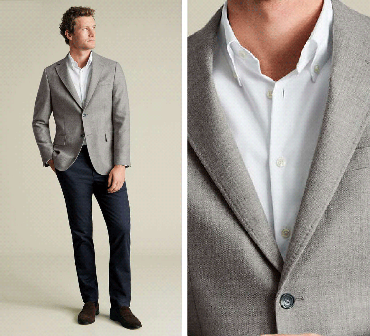 STRUKTURIERTES WOLLSAKKO AUS TWILL