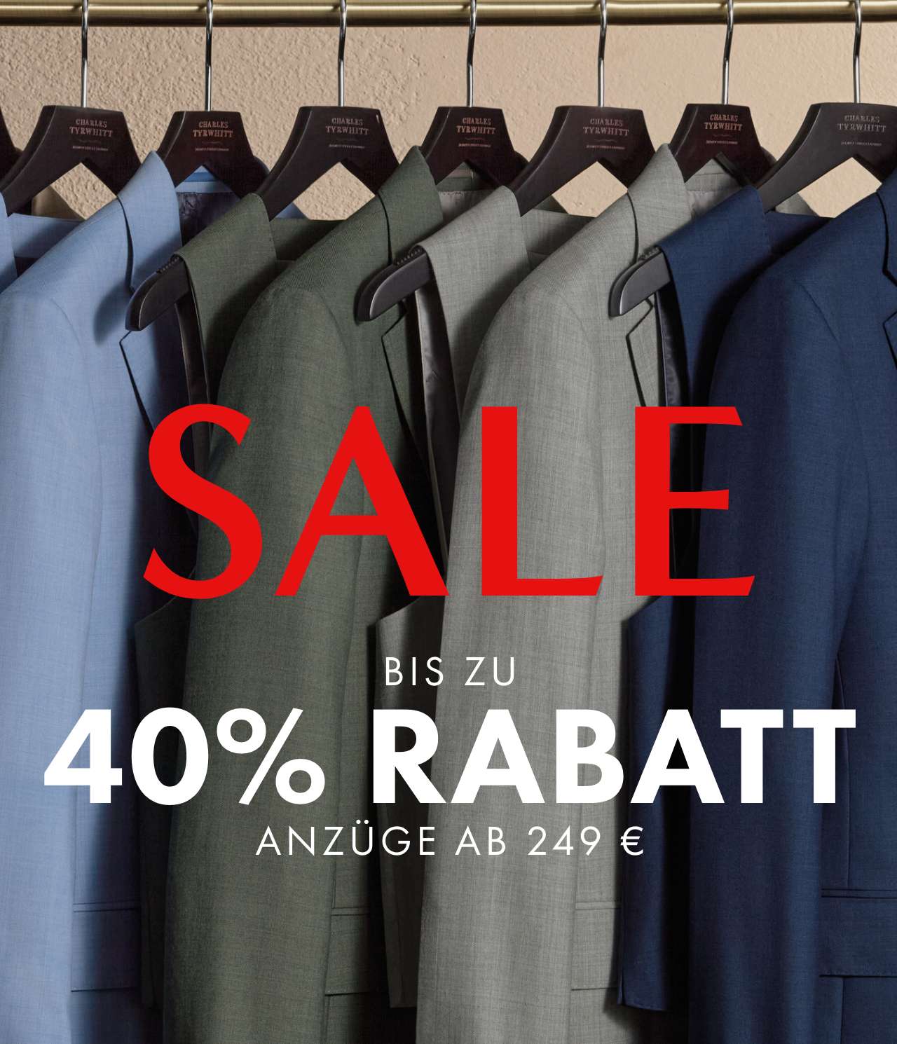 Bis zu 40 % RABATT auf Anzüge und Blazer!