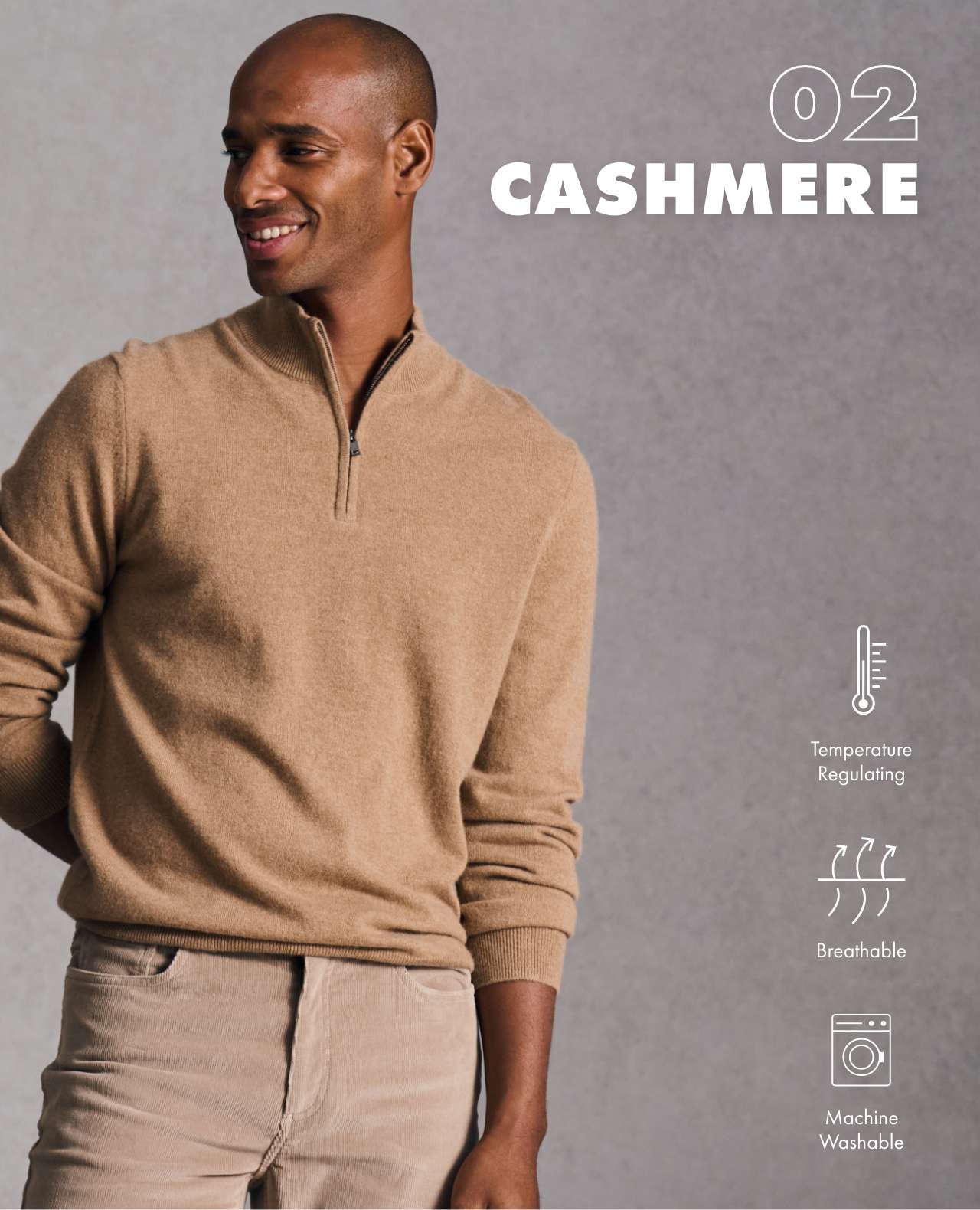 Cashmere Zip Neck