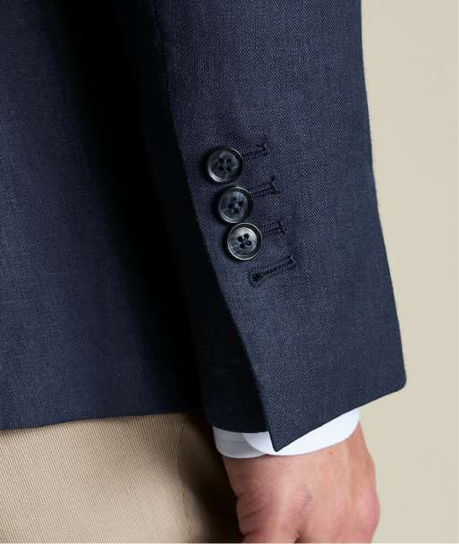 Anzugsakko aus Leinen - Marineblau