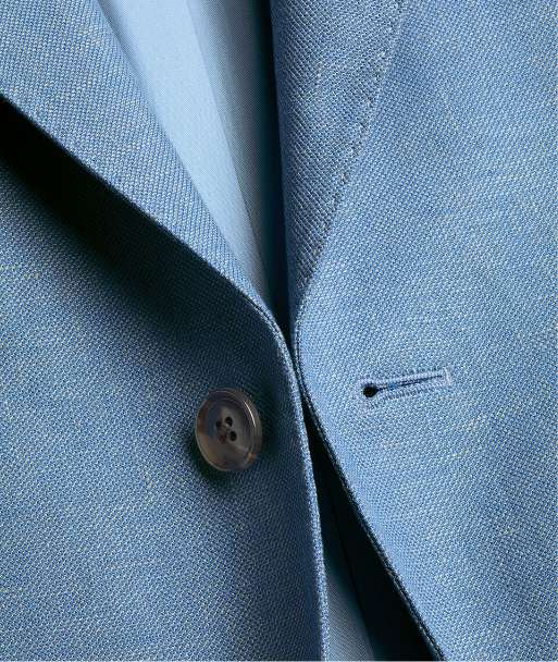 Sakko aus Leinen-Baumwoll-Mix - Hellblau