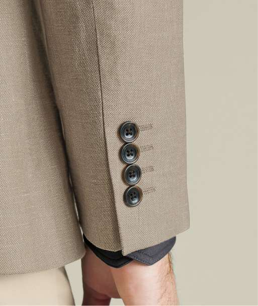 Sakko aus Leinen-Baumwoll-Mix - Steingrau