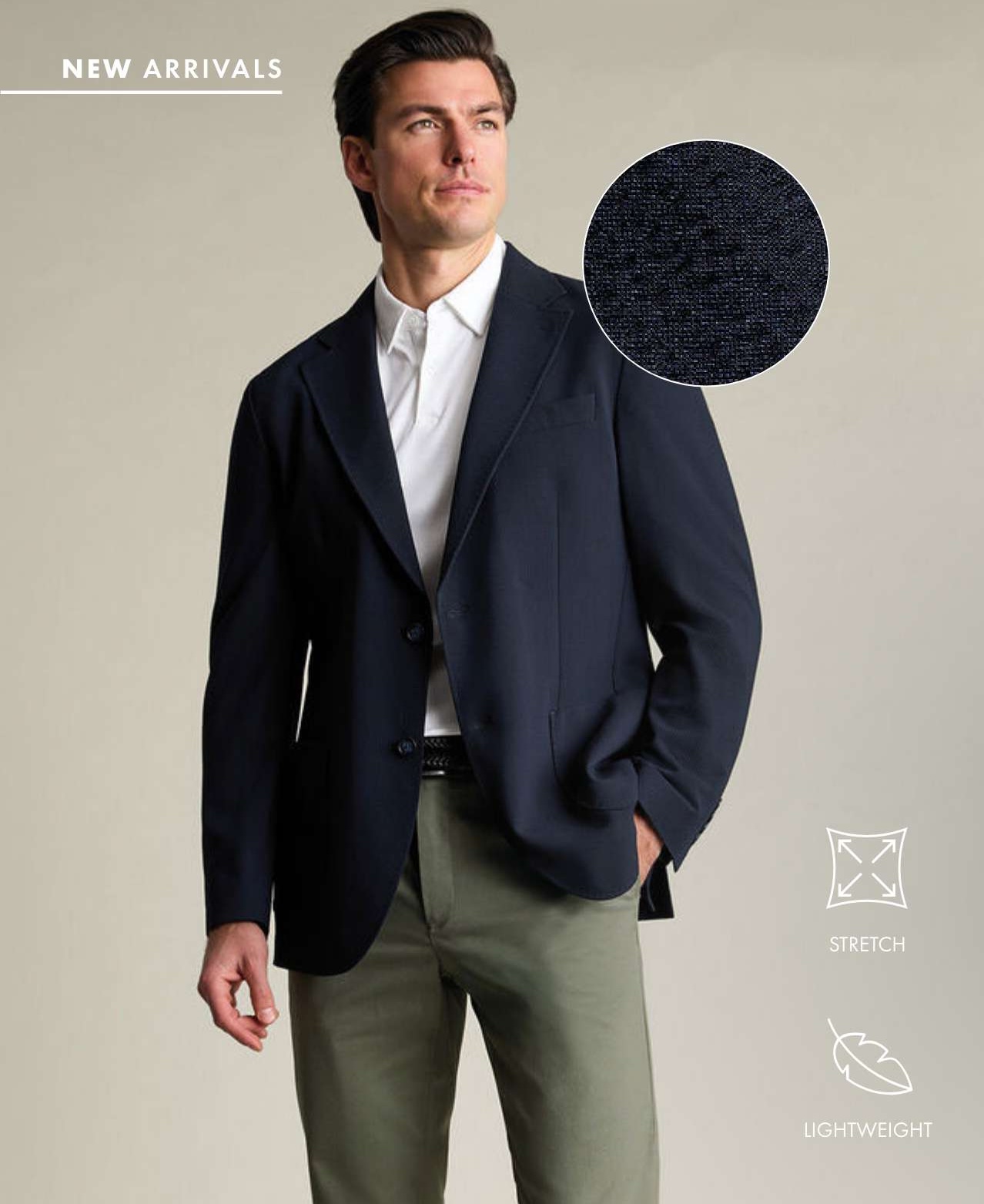Seersucker Jacket - Navy