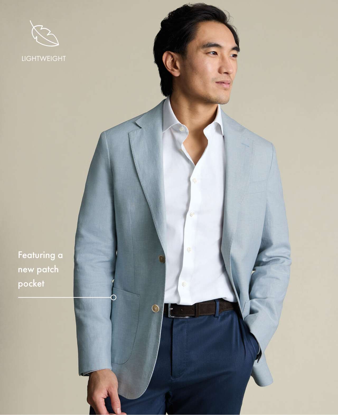 Linen Cotton Jacket – Light Blue