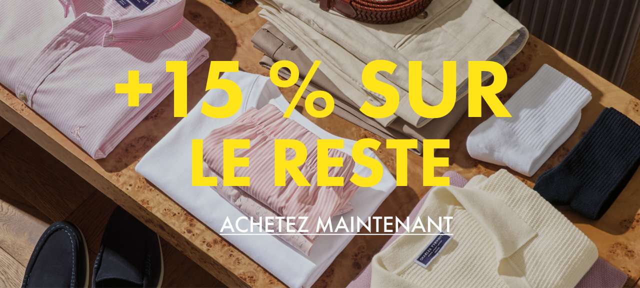 15 % de réduction sur le reste
