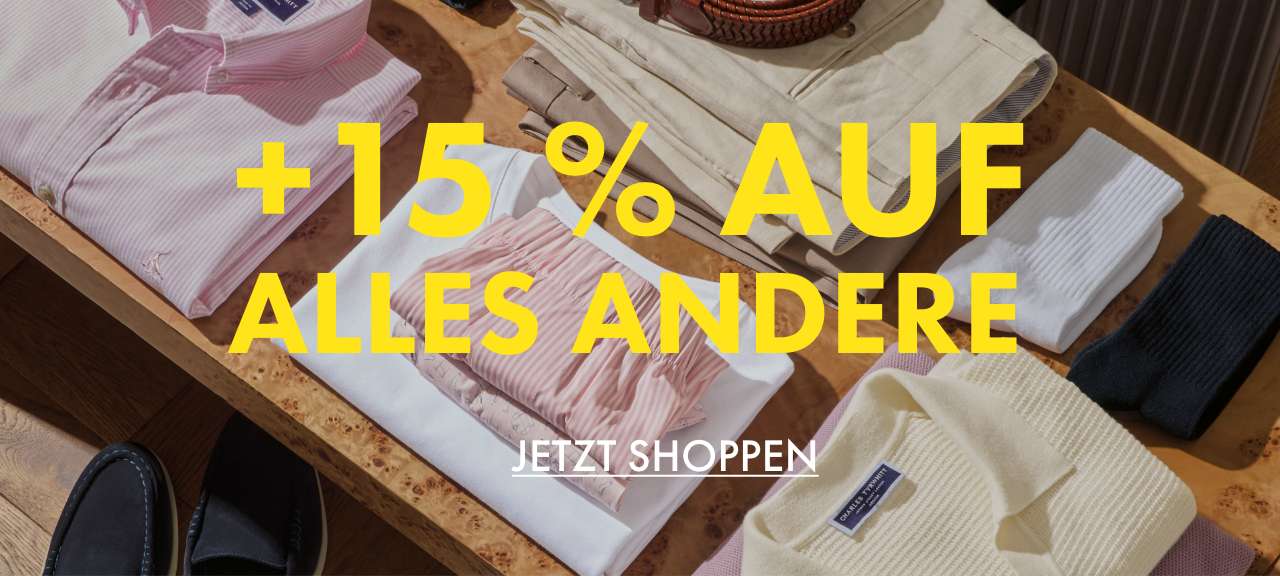 + 15 % RABATT auf alles andere!