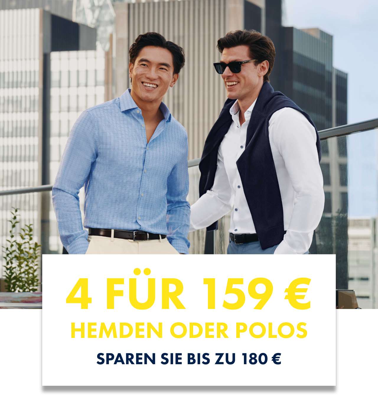 4 Hemden für 159 € – Endet heute !