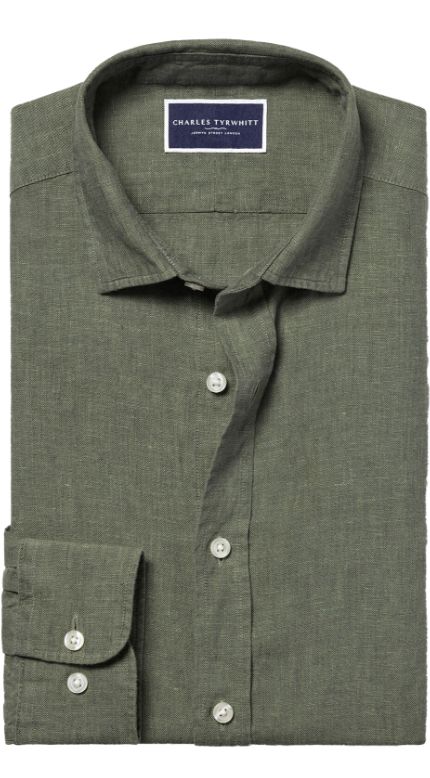 Pure Linen Shirt - Green