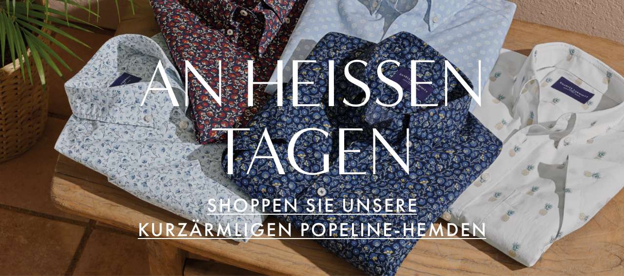 Kurzärmeliges vorgewaschenes Popeline-Hemd mit Stretch