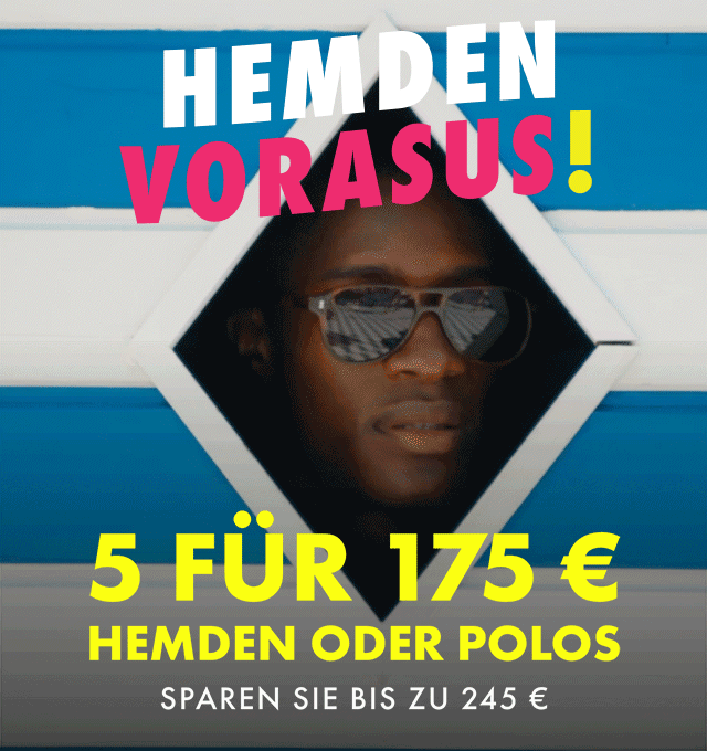 NUR NOCH HEUTE! 5 Hemden für 175 €