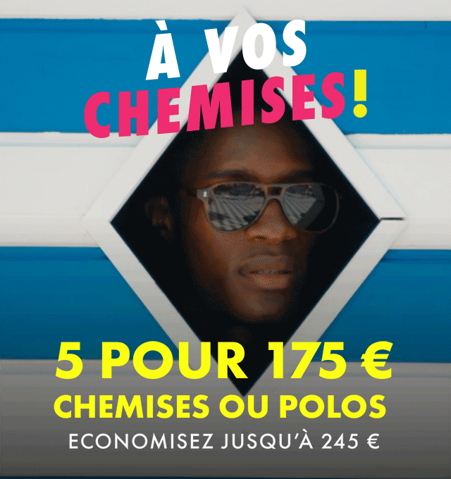 L'OFFRE SE TERMINE CE SOIR ! 5 Chemises pour 175 €