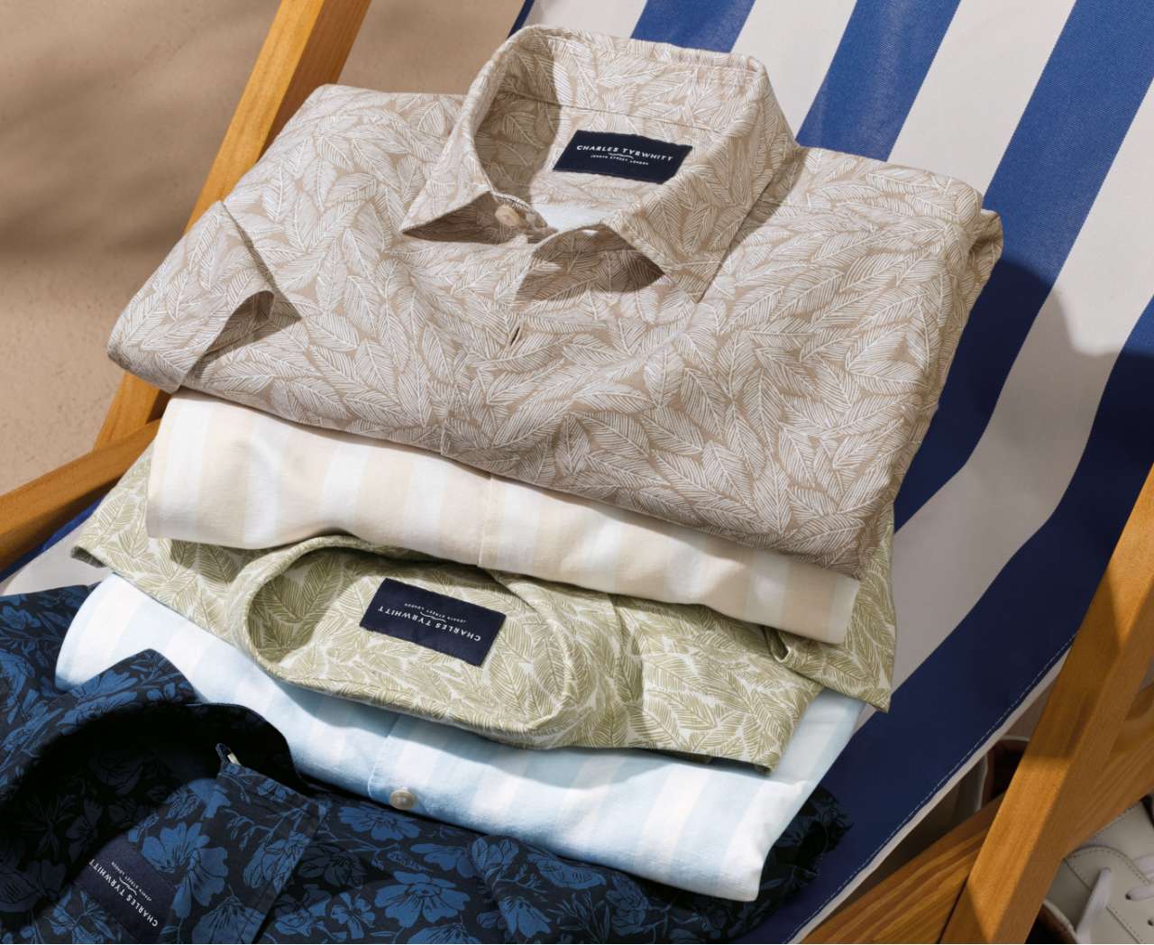 CHEMISE EN COTON ET LIN À MANCHES COURTES