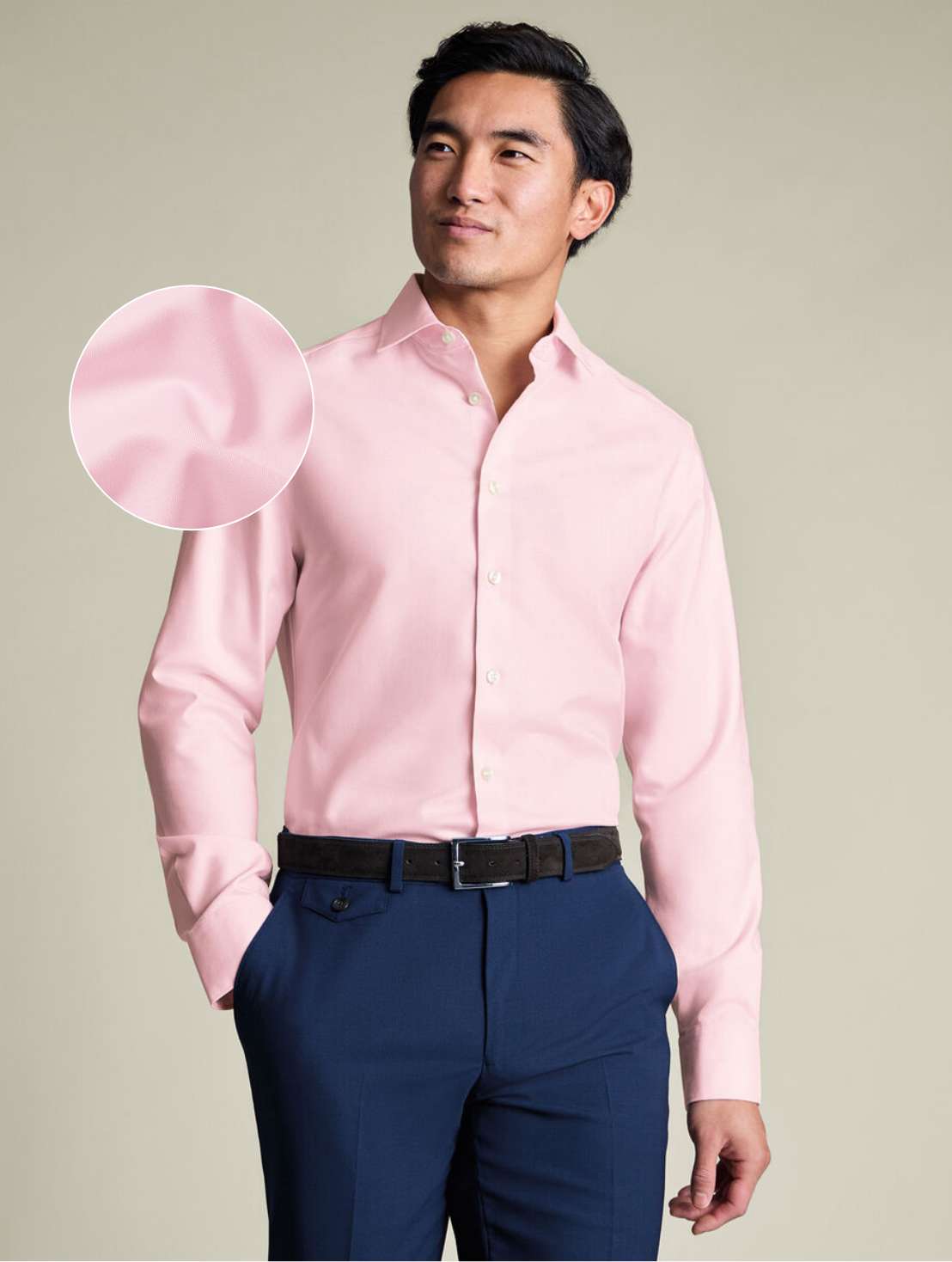 CHEMISE EN COTON ET LIN SANS REPASSAGE