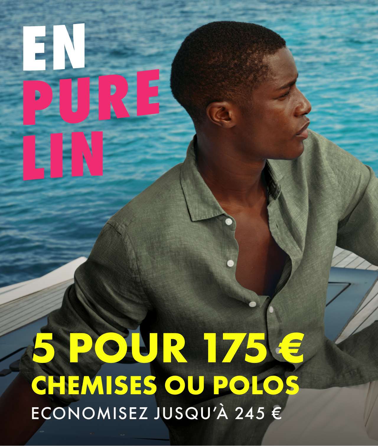 La chemise 100 % lin | 5 pour 175 €