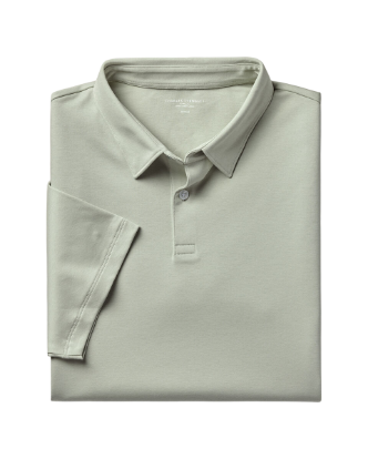 Smart Cotton Polo – Pale Teal Green