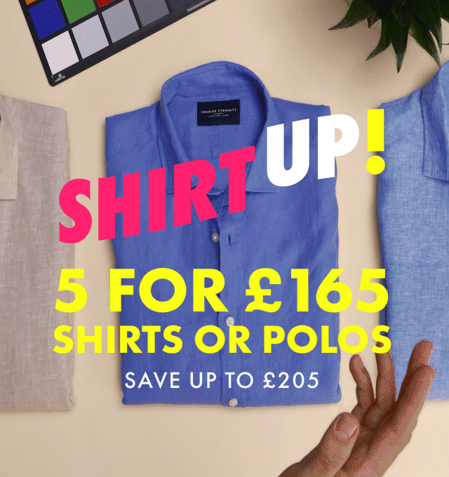 5 Shirts for £165 -  Ends Sunday!