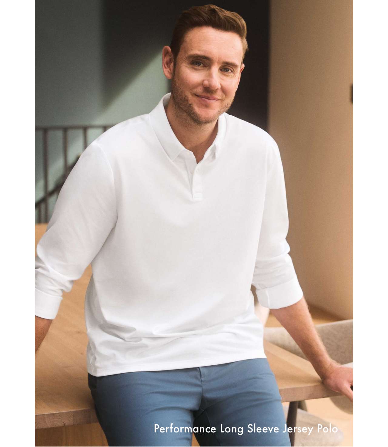 Performance Long Sleeve Jersey Polo