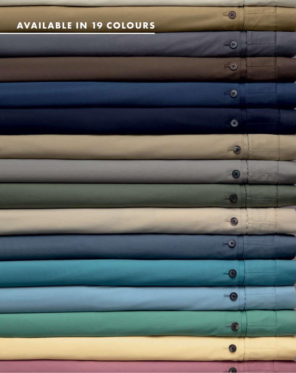Ultimate Non-Iron Chinos Colour Range
