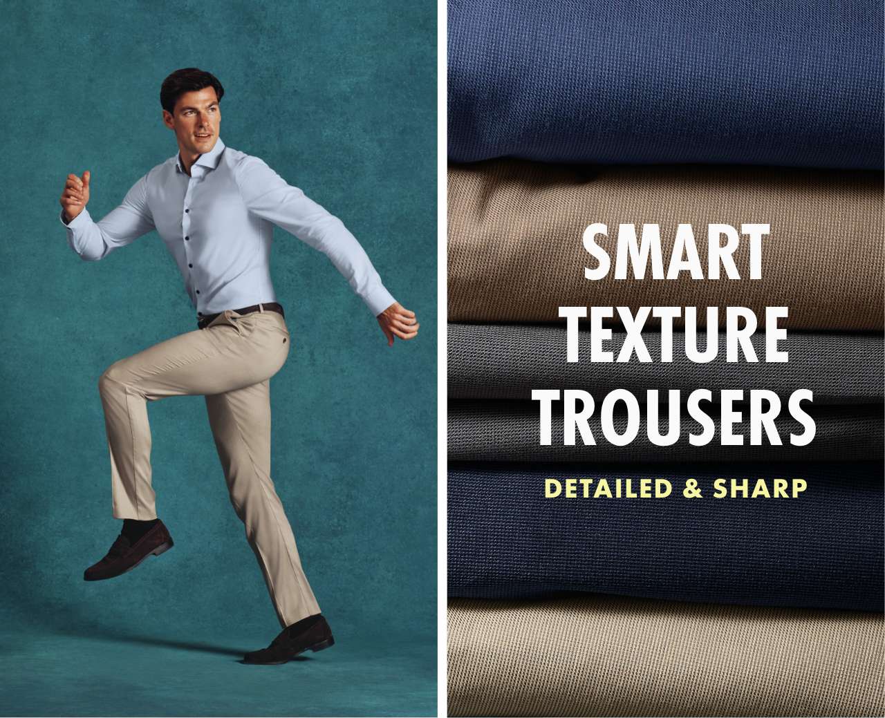 Smart Stretch Texture Trousers