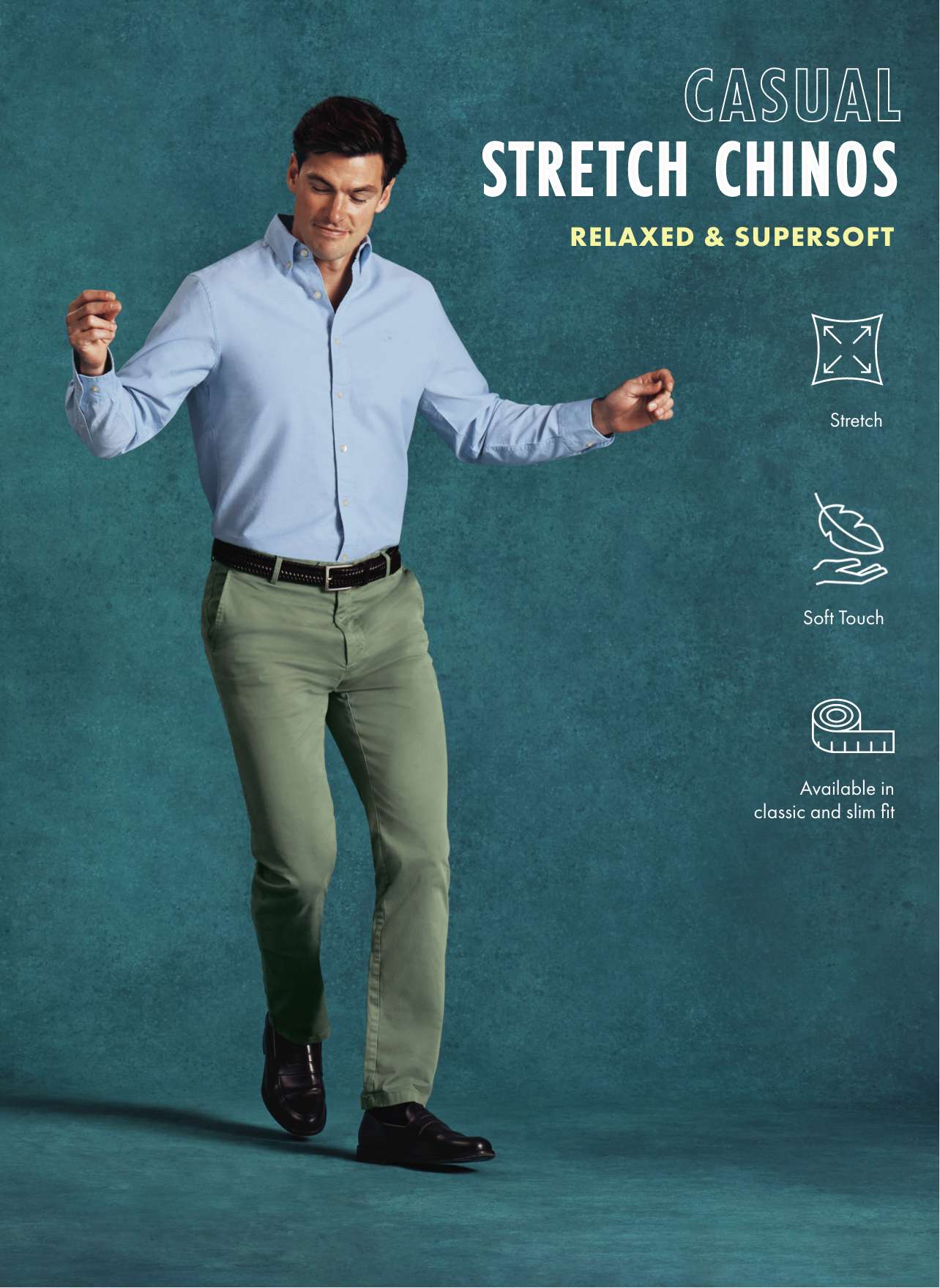 CASUAL STRETCH CHINOS