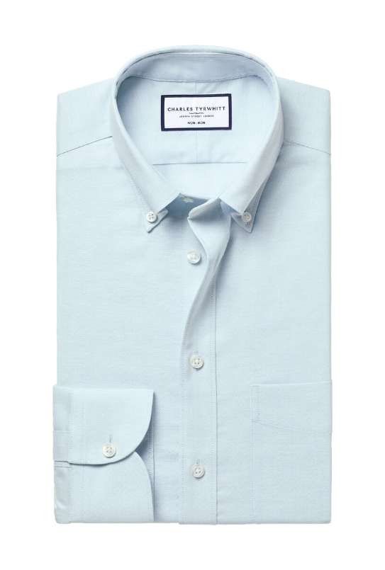 Bügelfreies Stretch-Oxfordhemd - Himmelblau