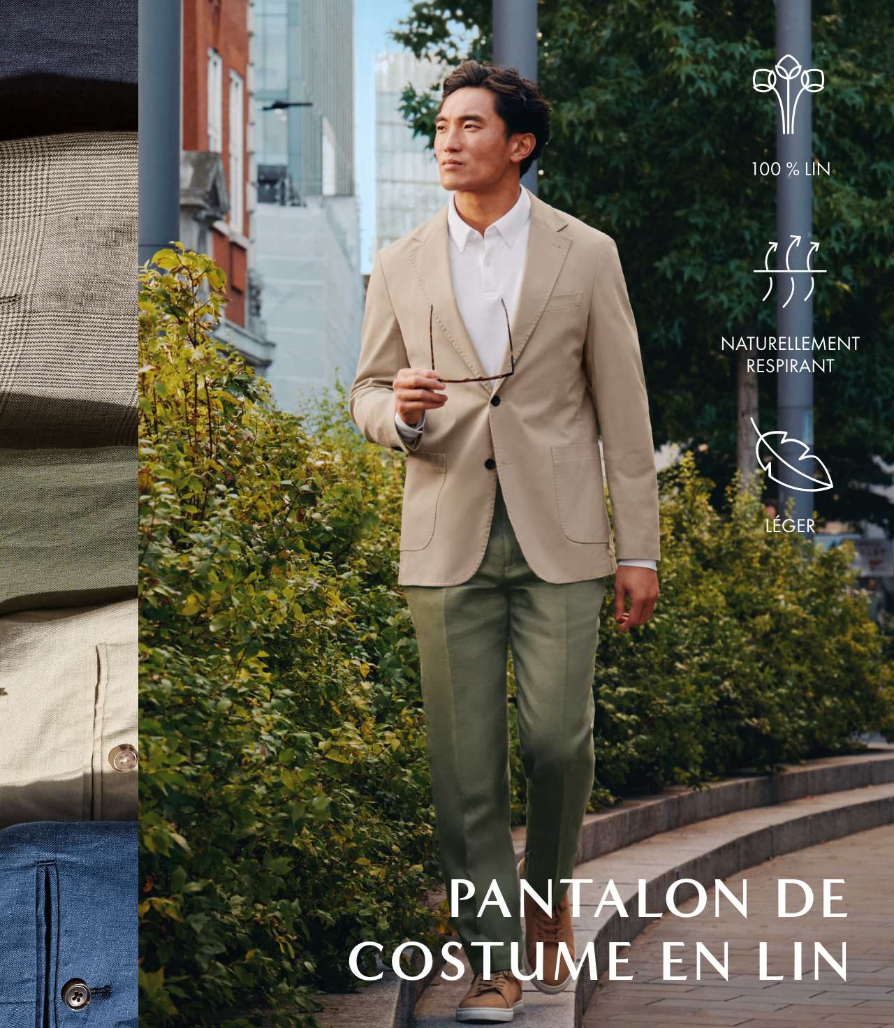 PANTALON DE COSTUME EN LIN