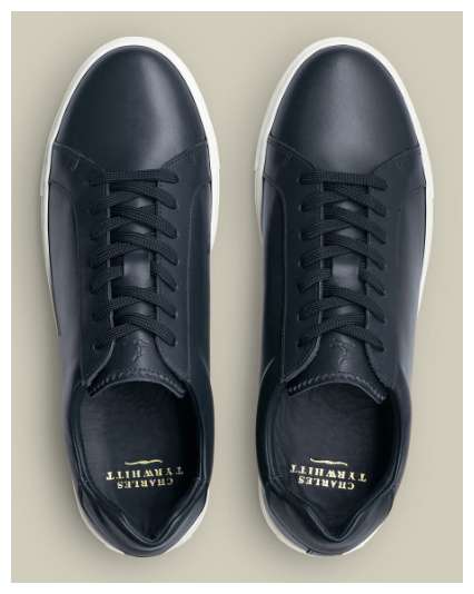Leather Smart Trainers - Navy