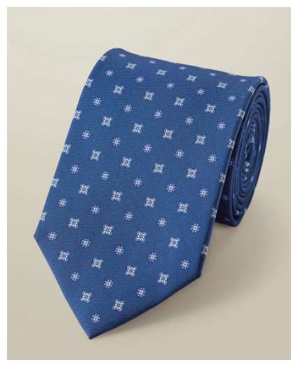 Silk Print Tie – Royal Blue