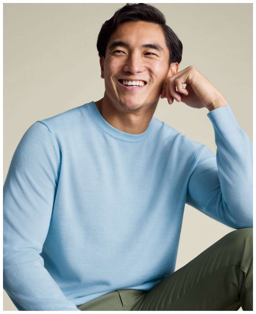 Pure Merino Crew Neck Jumper - Ice Blue