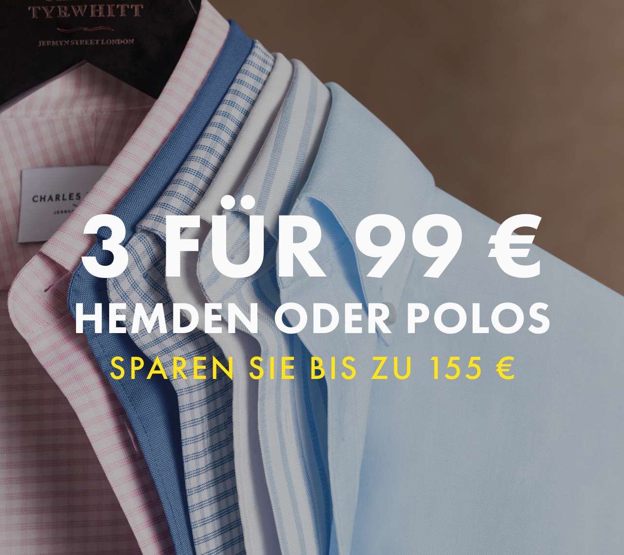 Sparen Sie bis zu 155 € auf Hemden und Polos bis Mitternacht