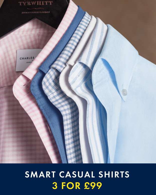 SMART CASUAL SHIRTS - 3 FOR £99