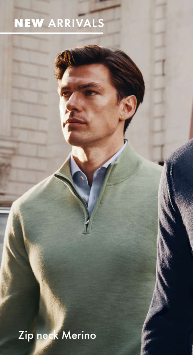 Pure Merino Quarter Zip Jumper - Pale Teal