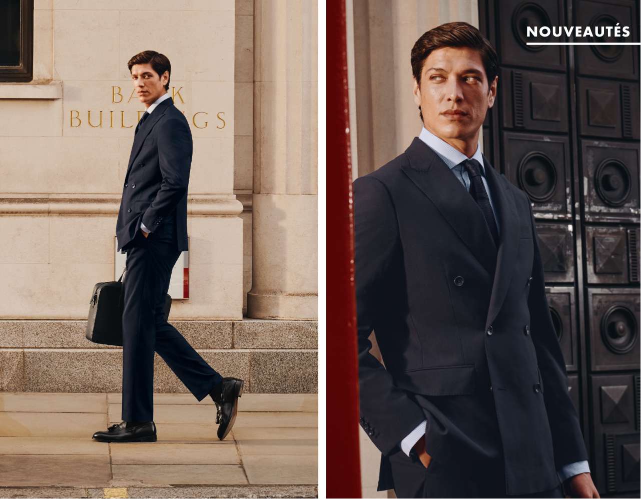 Costume Ultimate Performance avec veste croisée - Bleu Marine