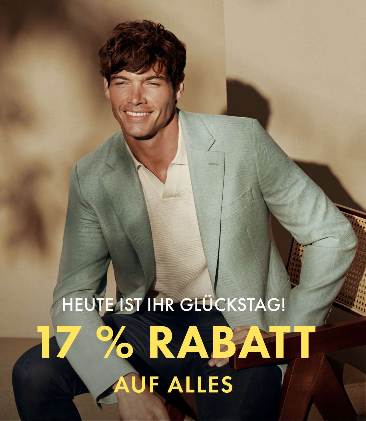 Heute ist Ihr Glückstag! 17 % Rabatt für Sie