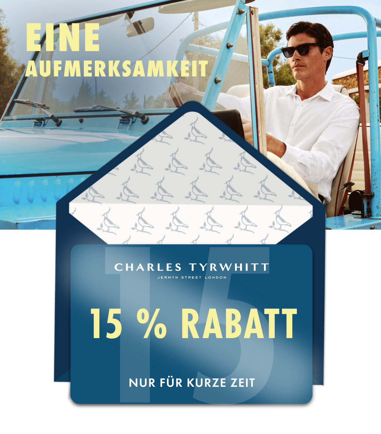 15 % RABATT auf neue Designs!
