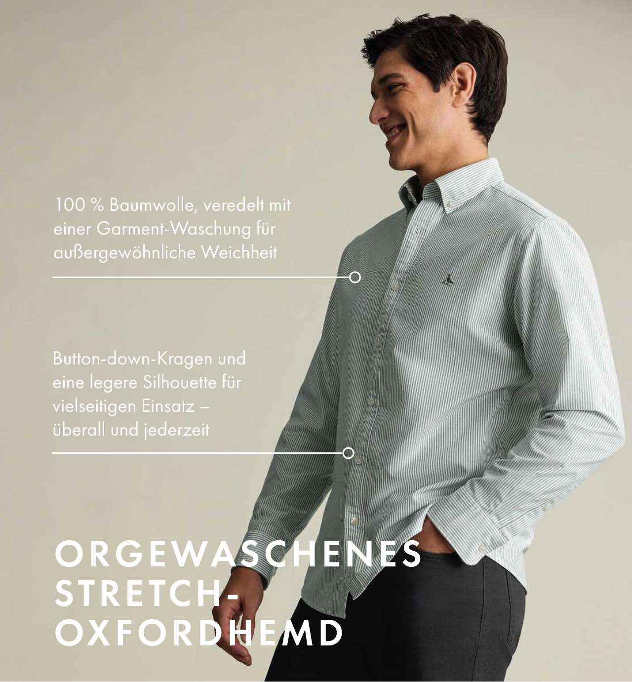 VORGEWASCHENES OXFORDHEMD