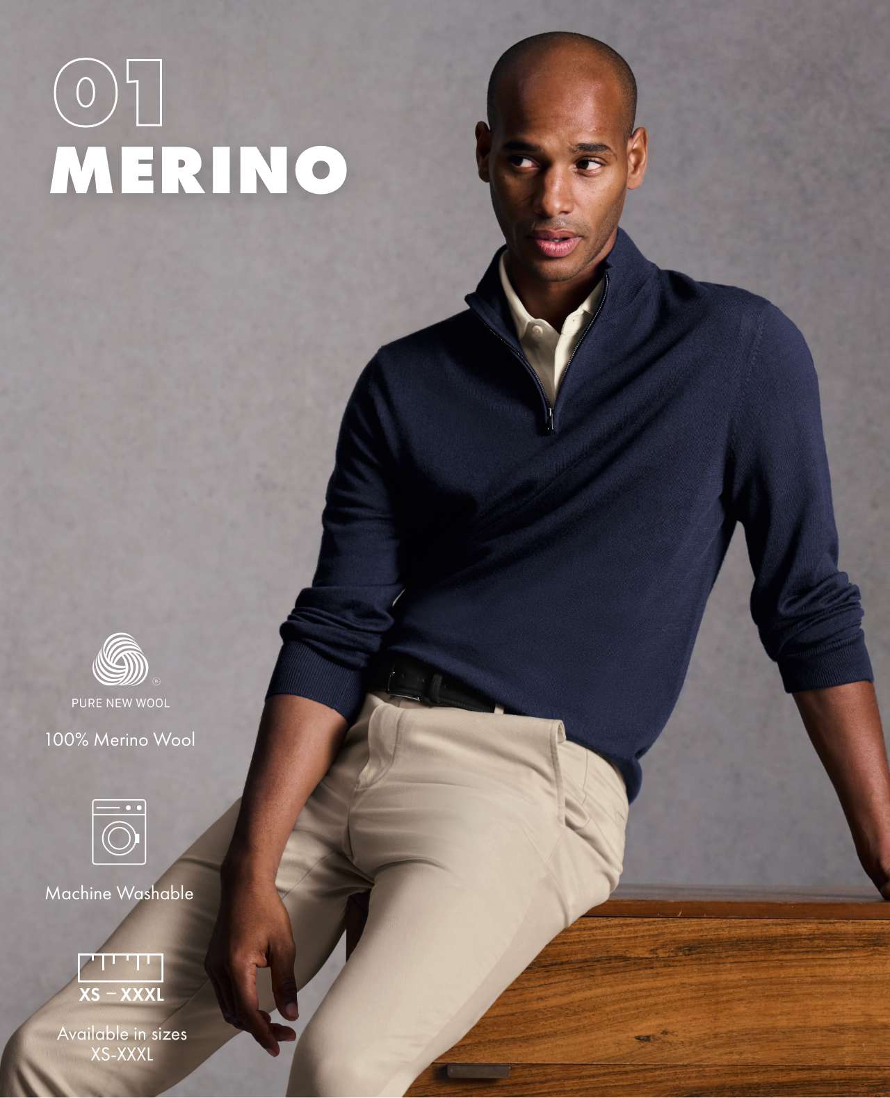Merino Zip Neck