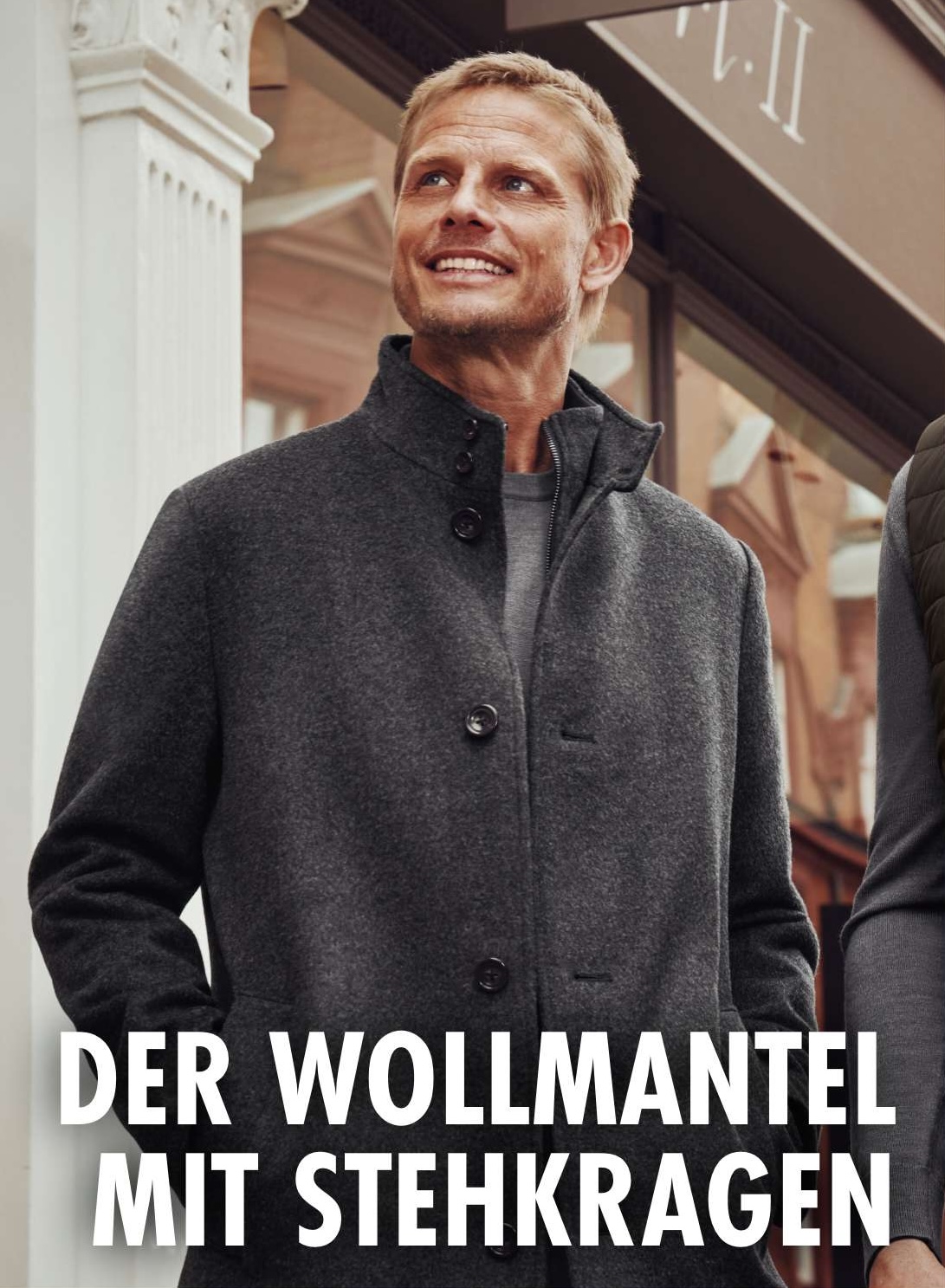  Der Wollmantel mit Stehkragen