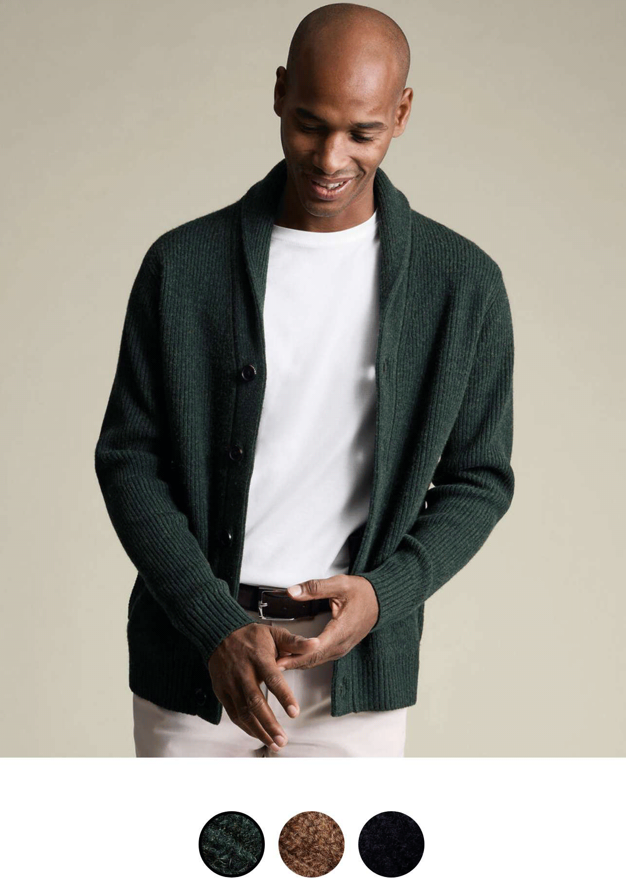 Merino Shawl Neck Cardigan