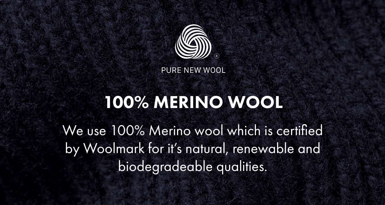 100% MERINO WOOL