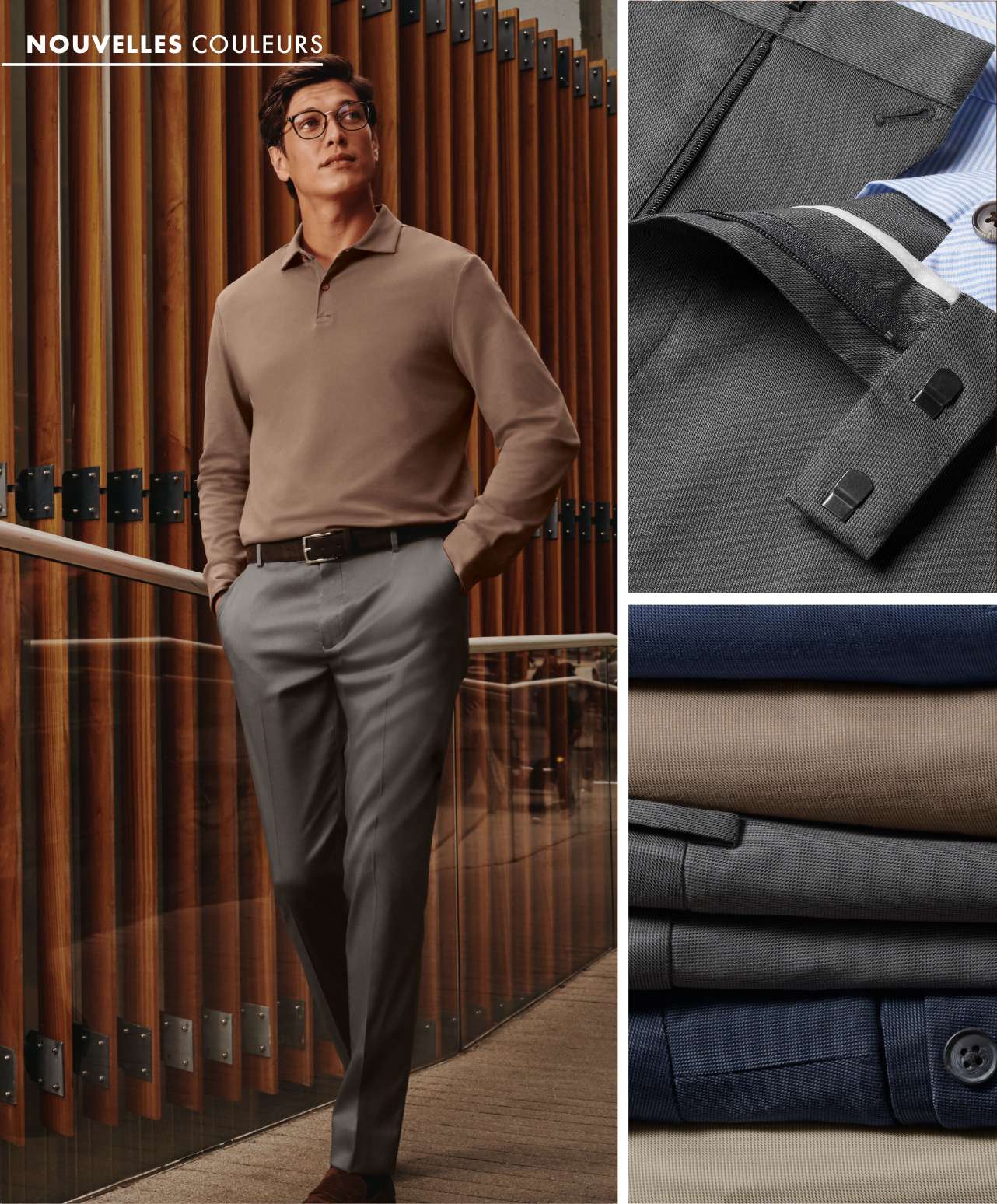 PANTALON À TEXTURE ÉLÉGANTE